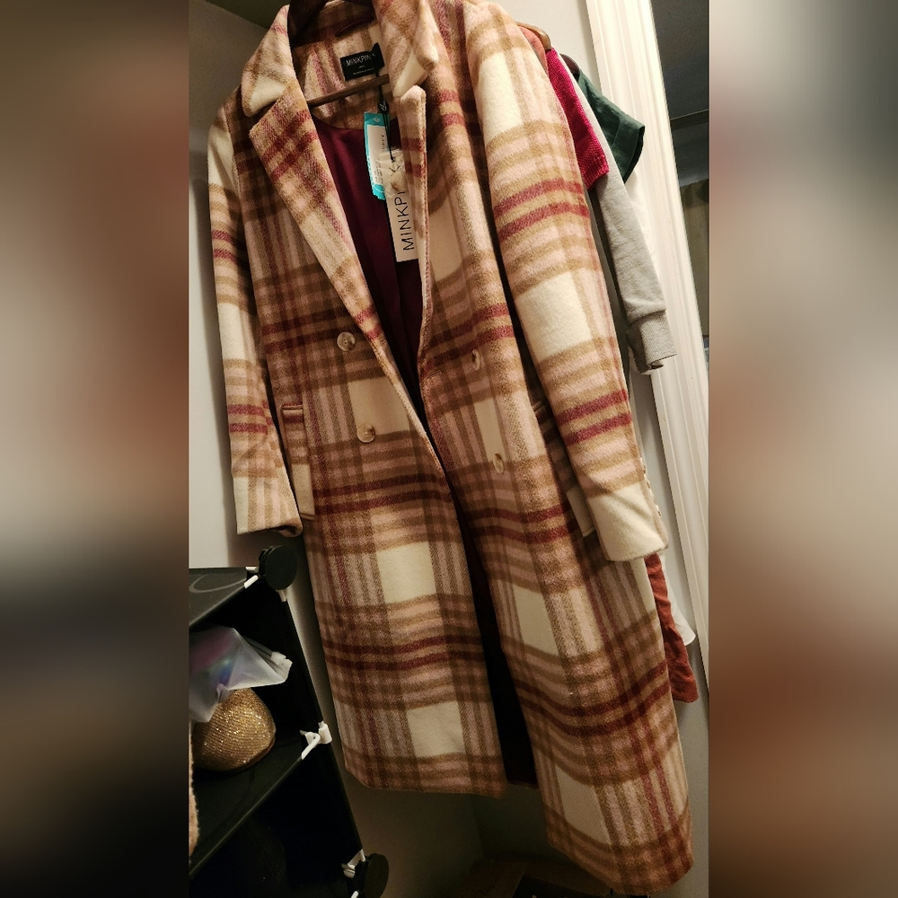 MinkPink Riley Check Coat - Picture 4 of 5